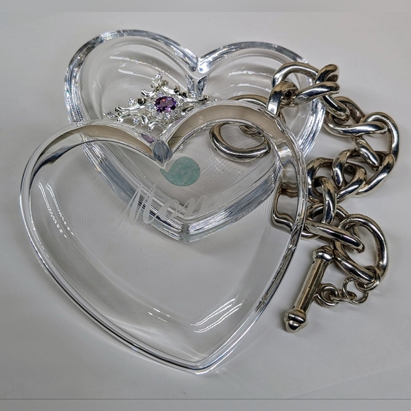 Tiffany & Co. Other - "MOM" Vintage Authentic TIFFANY & CO Lead Crystal HEART Jewelry Trinket Box